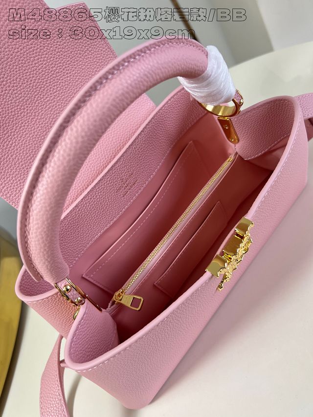 Louis vuitton original calfskin capucines east west MM M24666 pink