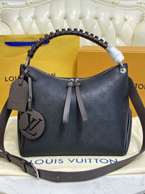 Louis vuitton original mahina leather beaubourg hobo MM bag M56084 black