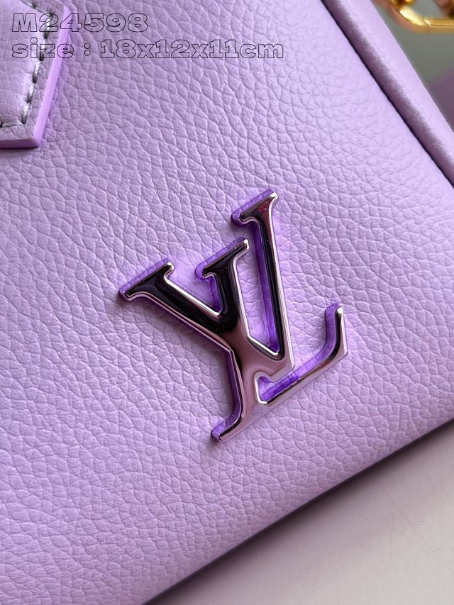 Louis vuitton original calfskin speedy 18 M24598 purple