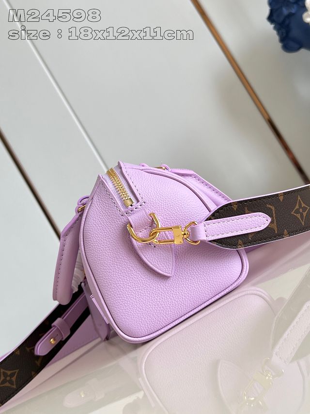 Louis vuitton original calfskin speedy 18 M24598 purple