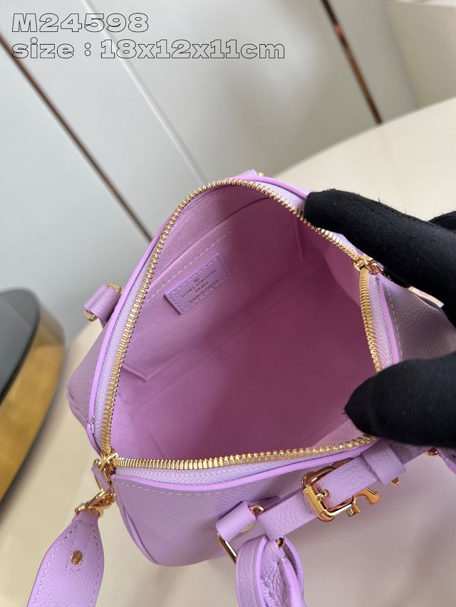 Louis vuitton original calfskin speedy 18 M24598 purple