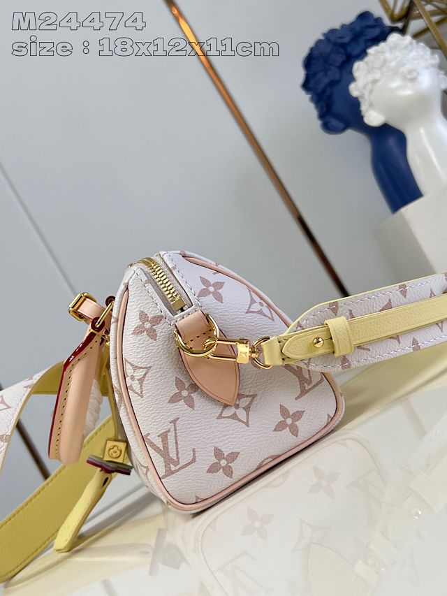 Louis vuitton original monogram canvas speedy 18 M24474 white