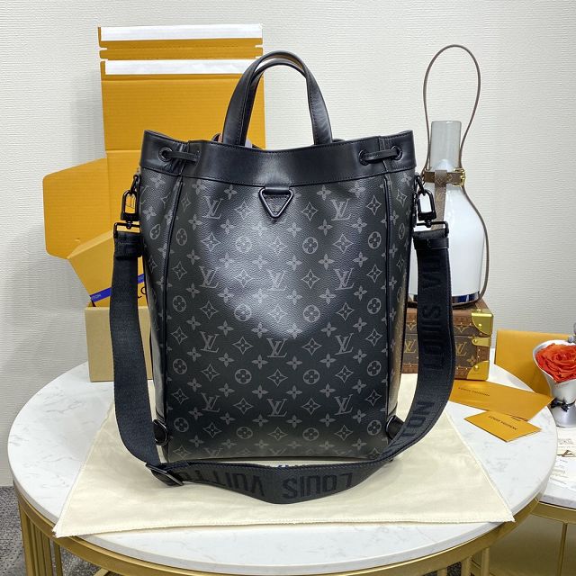 Louis vuitton original monogram eclipse maxi noe sling bag M46693