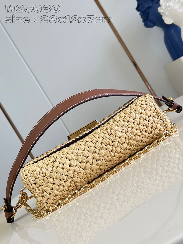 Louis vuitton original raffia twist west bag M25030 natural