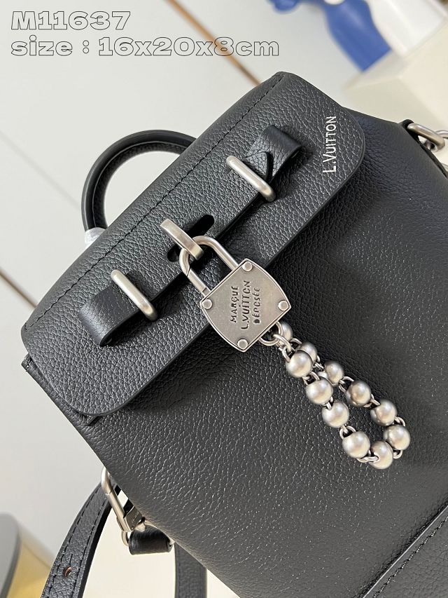 Louis vuitton original calfskin Steamer 15 bag M11637 black