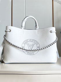 Louis vuitton original calfskin bella tote bag M11733 white