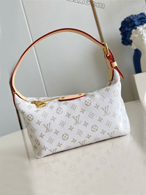 Louis vuitton original monogram canvas hills pochette M12433 white