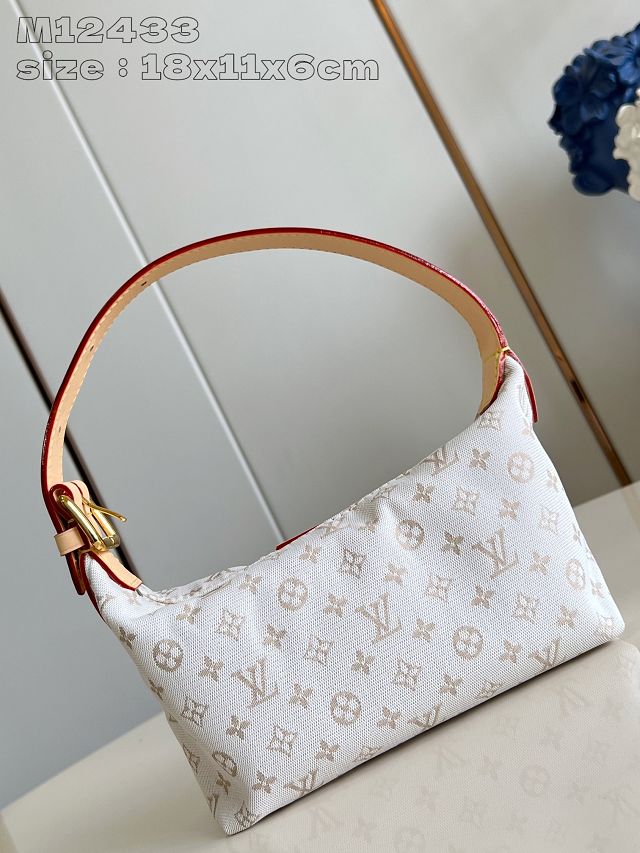 Louis vuitton original monogram canvas hills pochette M12433 white