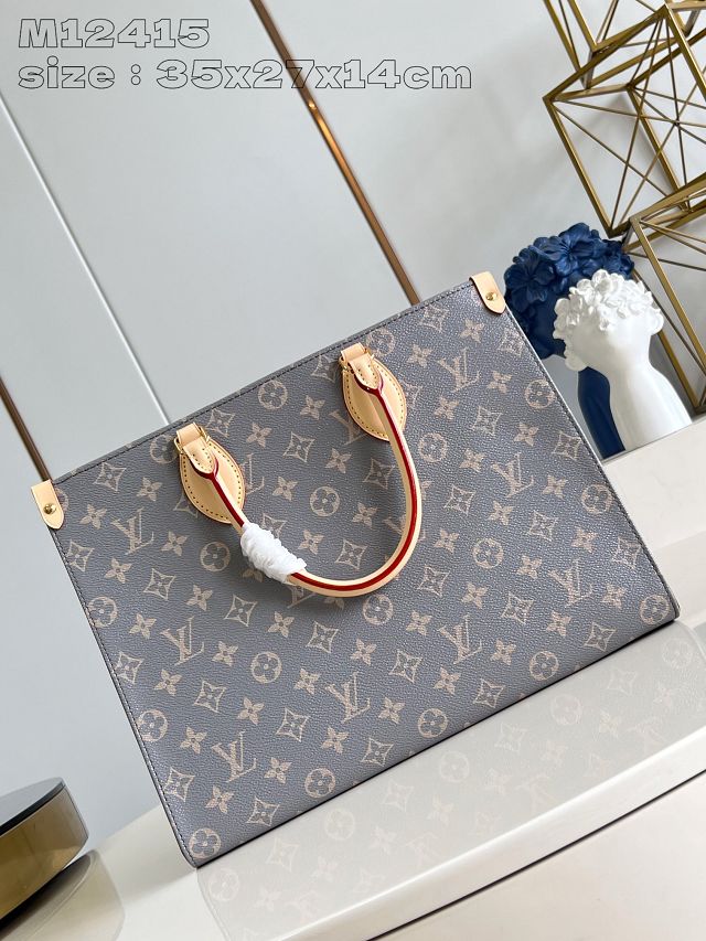 Louis vuitton original monogram canvas onthego MM M12415 grey