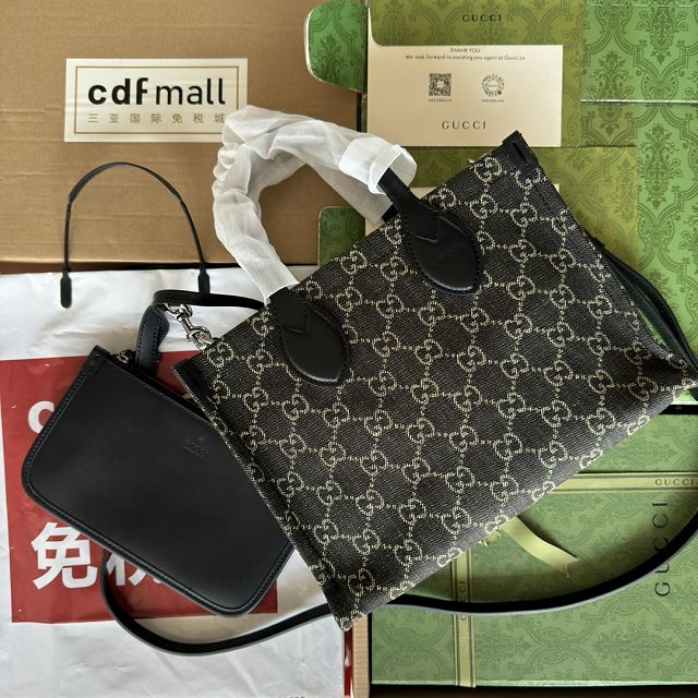 GG original denim ophidia medium tote bag 772183 black