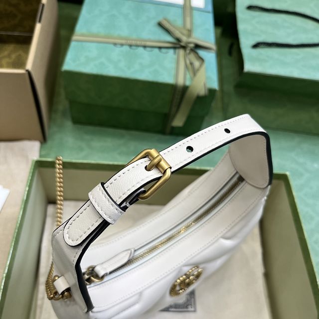 GG original calfskin marmont small shoulder bag 770983 white