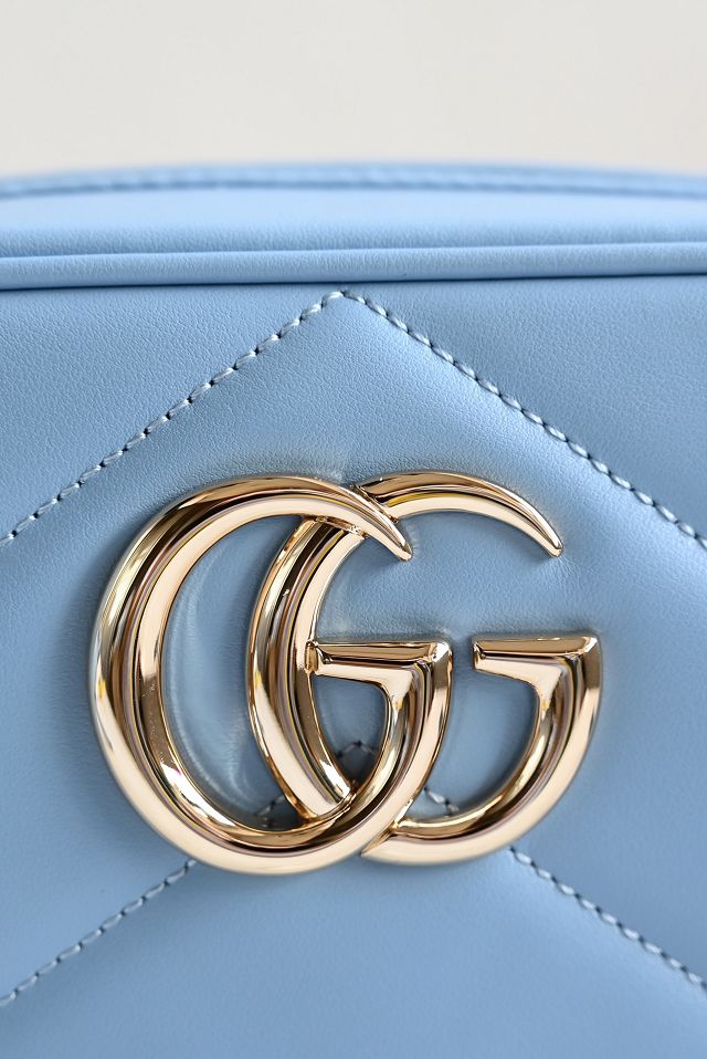 GG original calfskin marmont small shoulder bag 447632 blue