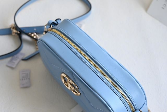 GG original calfskin marmont small shoulder bag 447632 blue