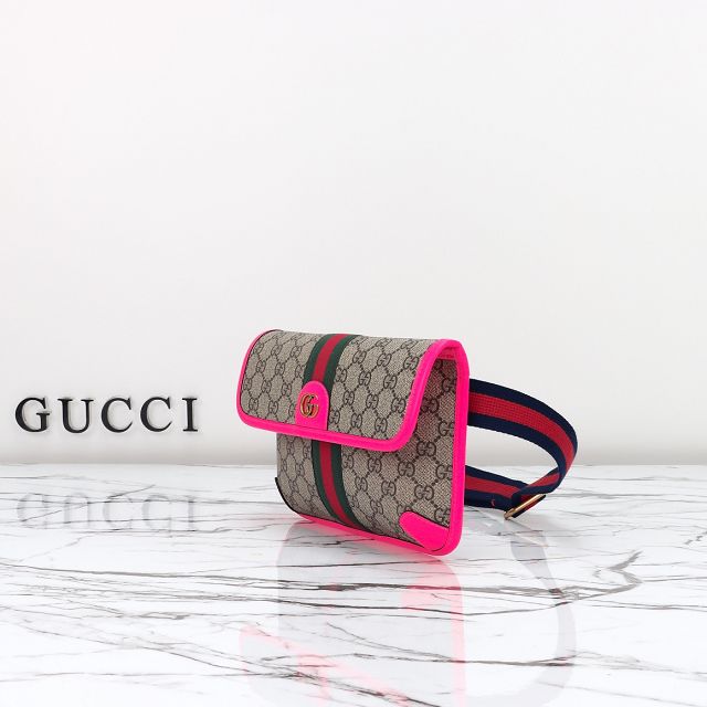 GG original canvas belt bag 752597 fuchsia