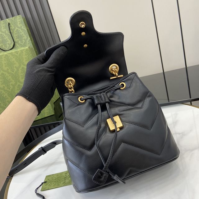 GG original calfskin marmont mini backpack 777253 black