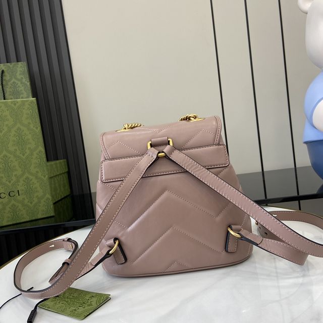 GG original calfskin marmont mini backpack 777253 dusty pink