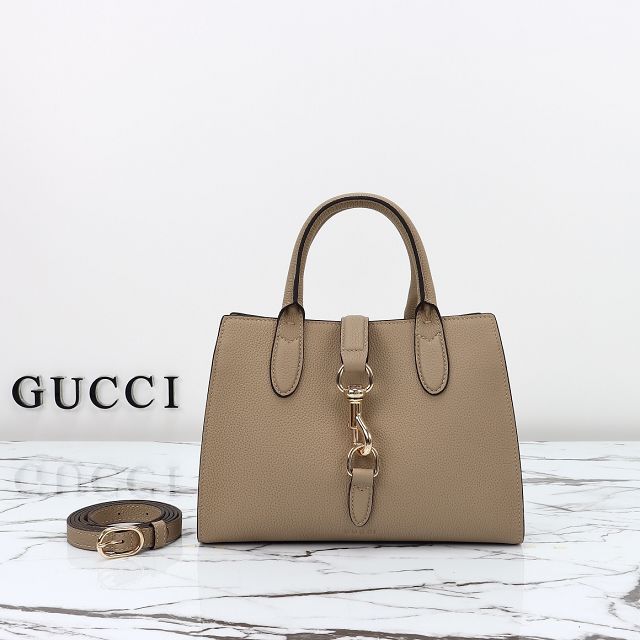 GG original calfskin small tote bag 795349 grey