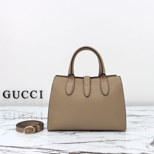 GG original calfskin small tote bag 795349 grey