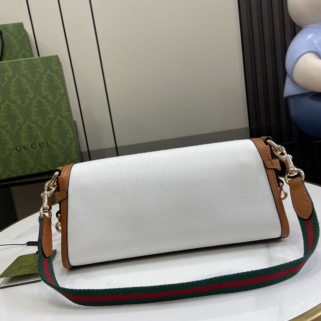 GG original canvas luce small shoulder bag 786027 white