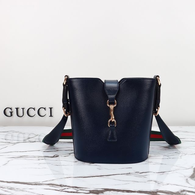 GG original calfskin mini bucket shoulder bag 782908 navy blue