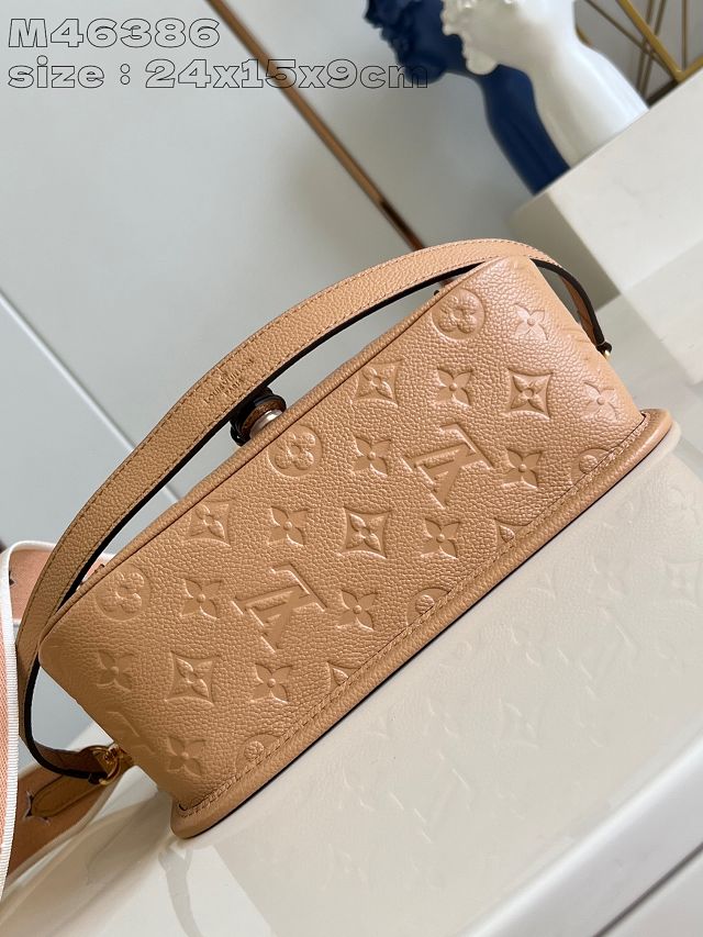 Louis vuitton original calfskin diane satchel M11817 arizona beige