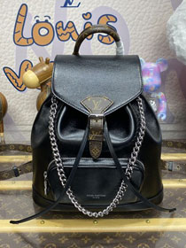 Louis vuitton original calfskin montsouris backpack pm M12587 black