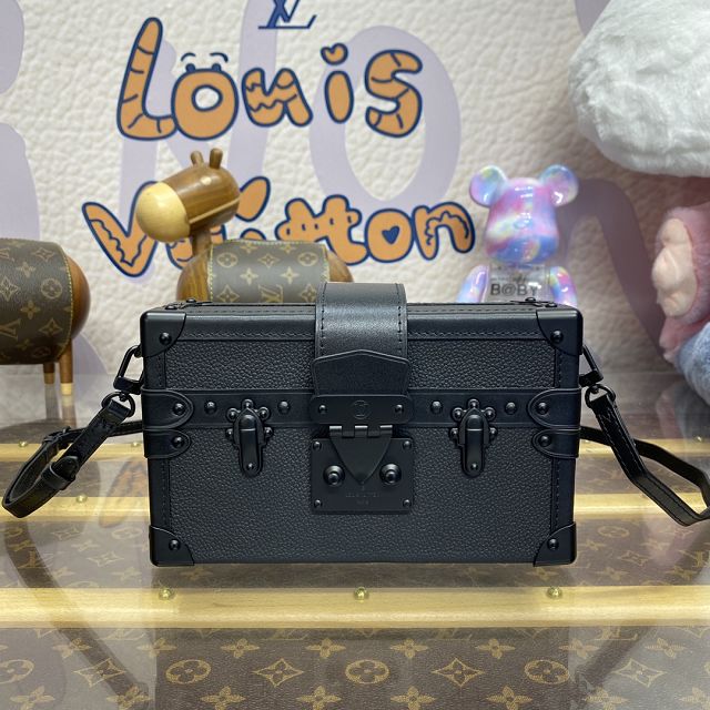 Louis vuitton original calfskin petite malle handbag M24302 black