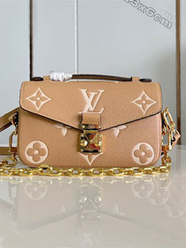 Louis vuitton original calfskin pochette metis east west M46595 arizona beige