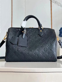 Louis vuitton original calfskin speedy soft 30 handbag M47186 black