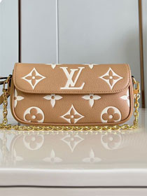 Louis vuitton original calfskin wallet on chain Ivy M82210 arizona beige