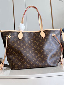 Louis vuitton original monogram canvas neverfull Inside out MM M12257 rose