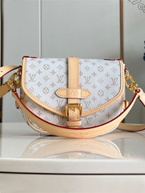 Louis vuitton original monogram canvas saumur BB M12327 white