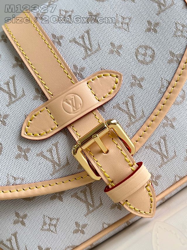 Louis vuitton original monogram canvas saumur BB M12327 white