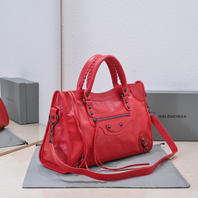 Balenciaga original lambskin le city medium bag 7977862 red