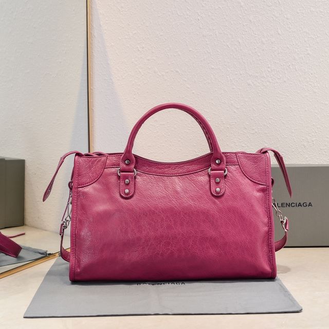 Balenciaga original lambskin le city medium bag 7977862 rose red