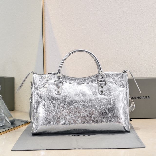 Balenciaga original lambskin le city medium bag 7977862 silver