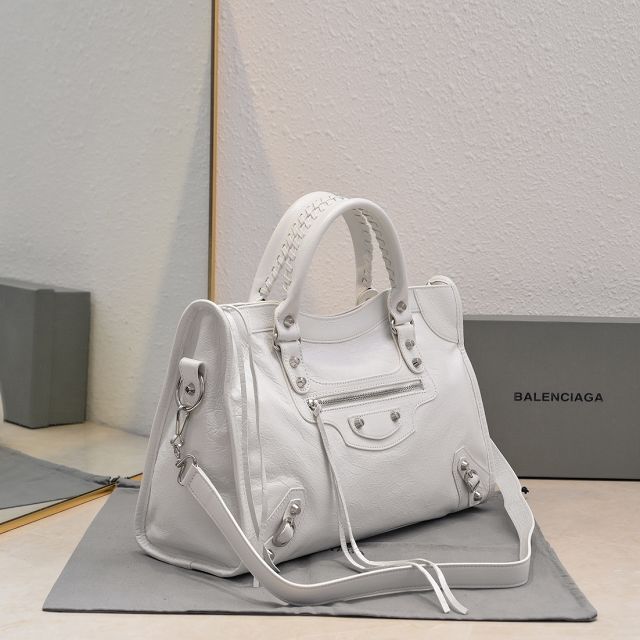 Balenciaga original lambskin le city medium bag 7977862 white