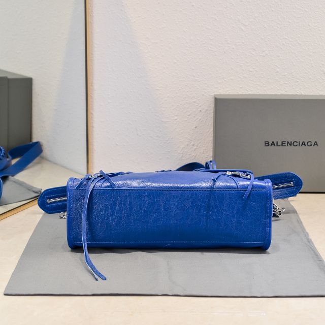 Balenciaga original lambskin le city small bag 8114422 blue