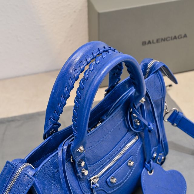 Balenciaga original lambskin le city small bag 8114422 blue