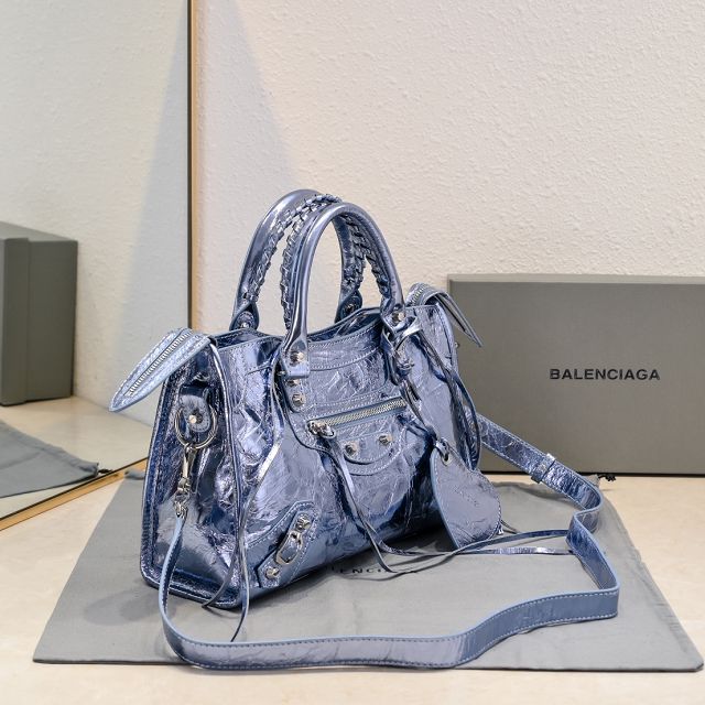 Balenciaga original lambskin le city small bag 8114422 blue