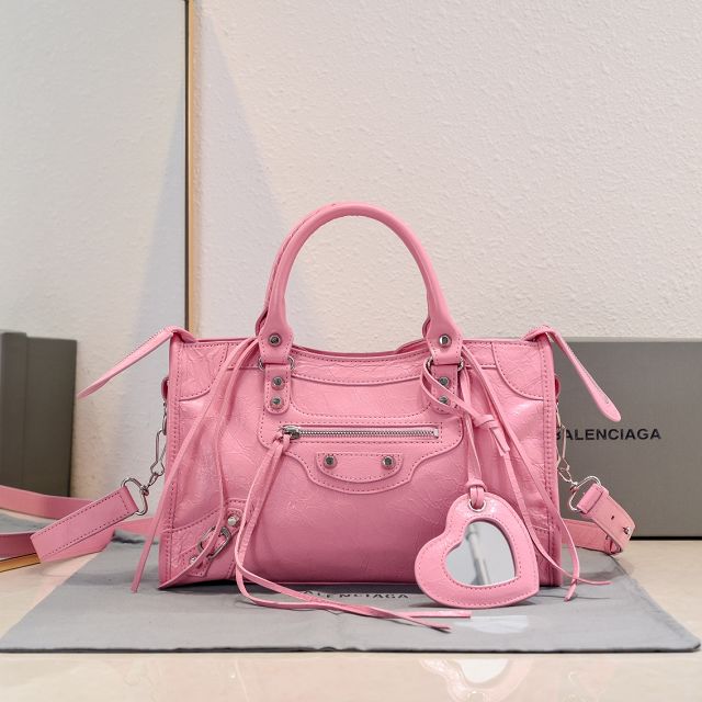 Balenciaga original lambskin le city small bag 8114422 pink