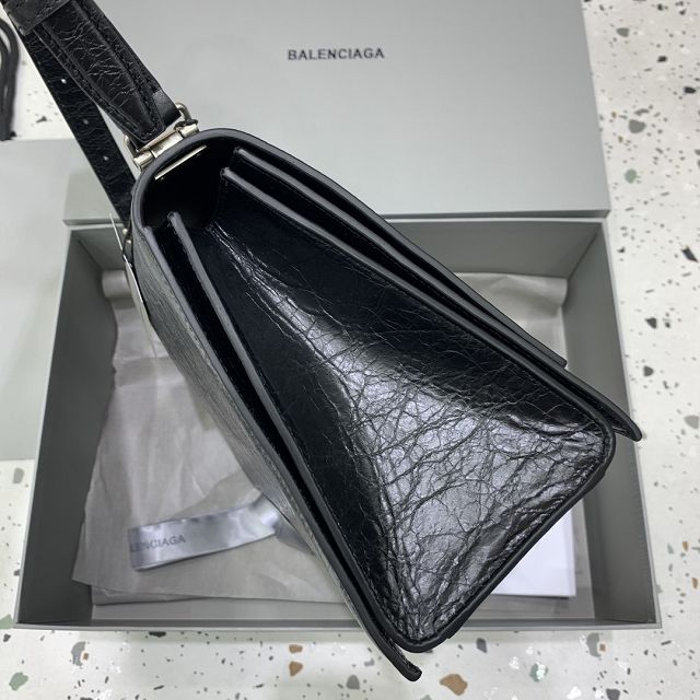 Balenciaga original calfskin crush medium shoulder bag 7263311 black