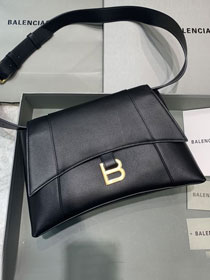 Balenciaga original calfskin downtown medium shoulder bag 67135329 black