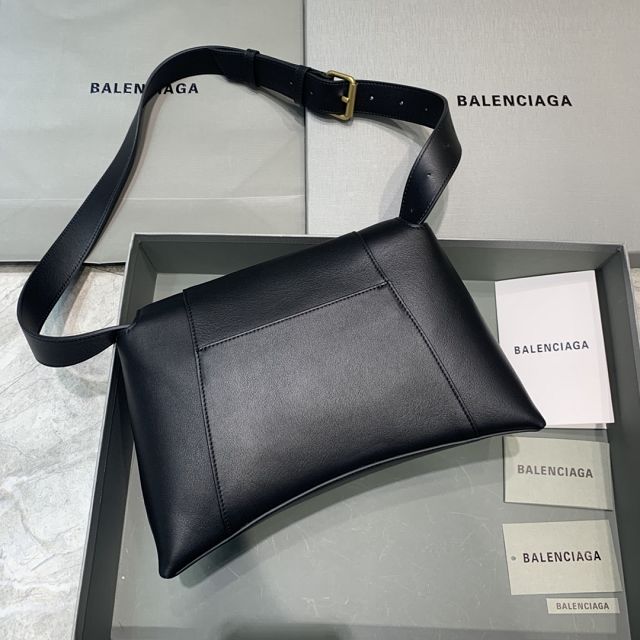 Balenciaga original calfskin downtown medium shoulder bag 67135329 black