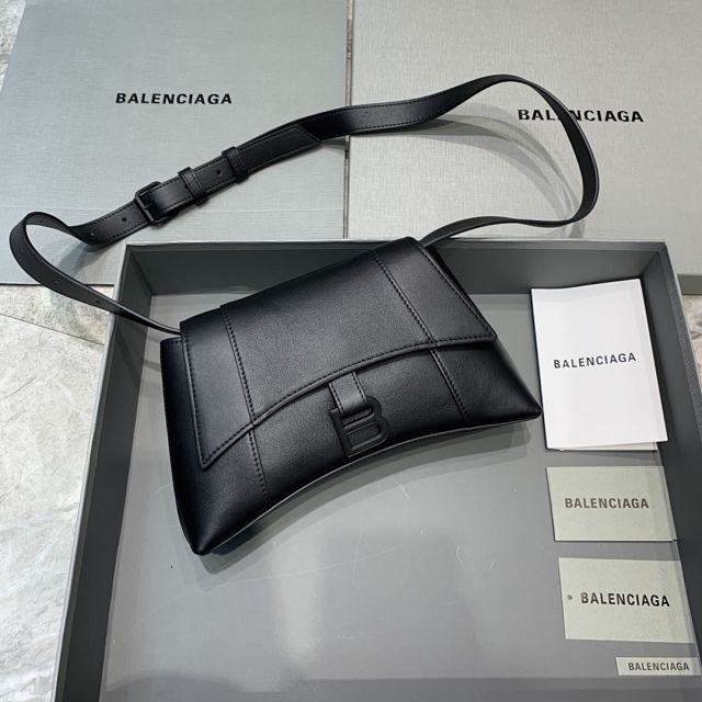 Balenciaga original calfskin downtown small shoulder bag 67135329 black