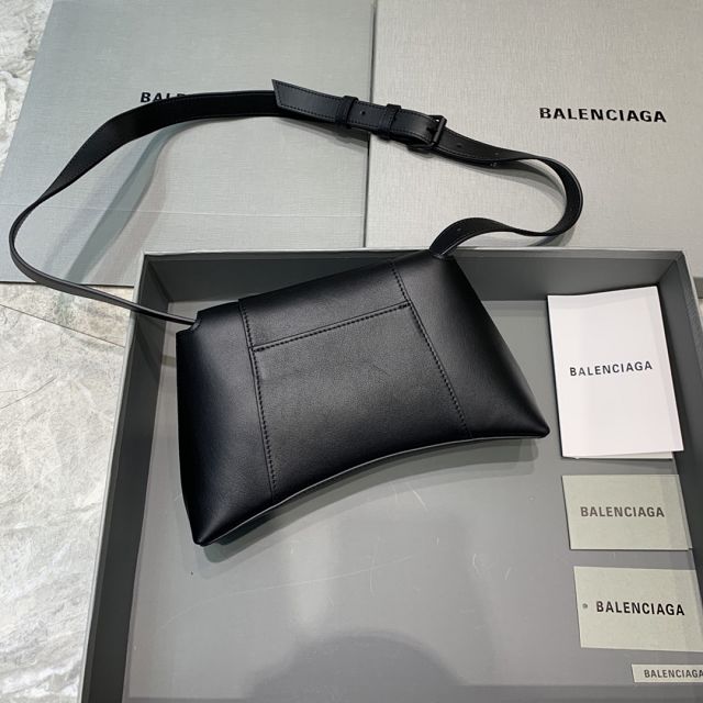 Balenciaga original calfskin downtown small shoulder bag 67135329 black