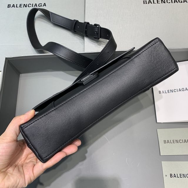 Balenciaga original calfskin downtown small shoulder bag 67135329 black