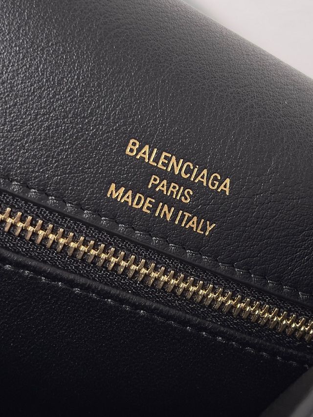 Balenciaga original calfskin soft hourglass large handbag 5935432 black