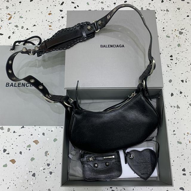 Balenciaga original lambskin le cagole xs shoulder bag 6713091 black