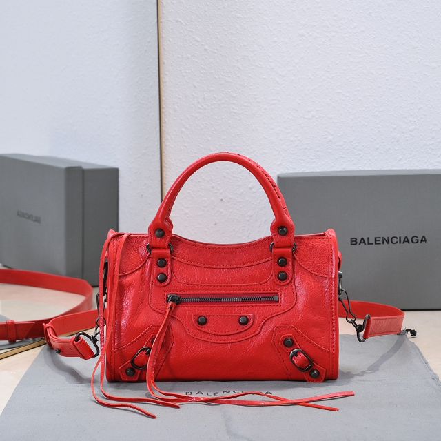 Balenciaga original lambskin le city mini bag 8063952 red